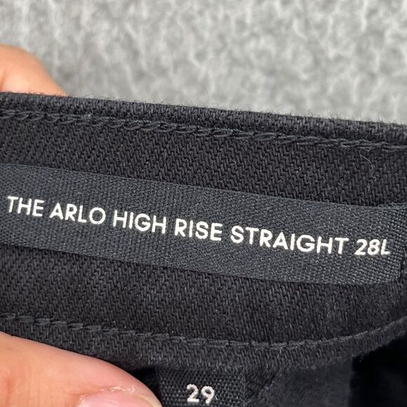 Aritzia Denim Forum Arlo High Rise Straight Size 29 28L Black wash Jeans NWOT - Picture 12 of 14